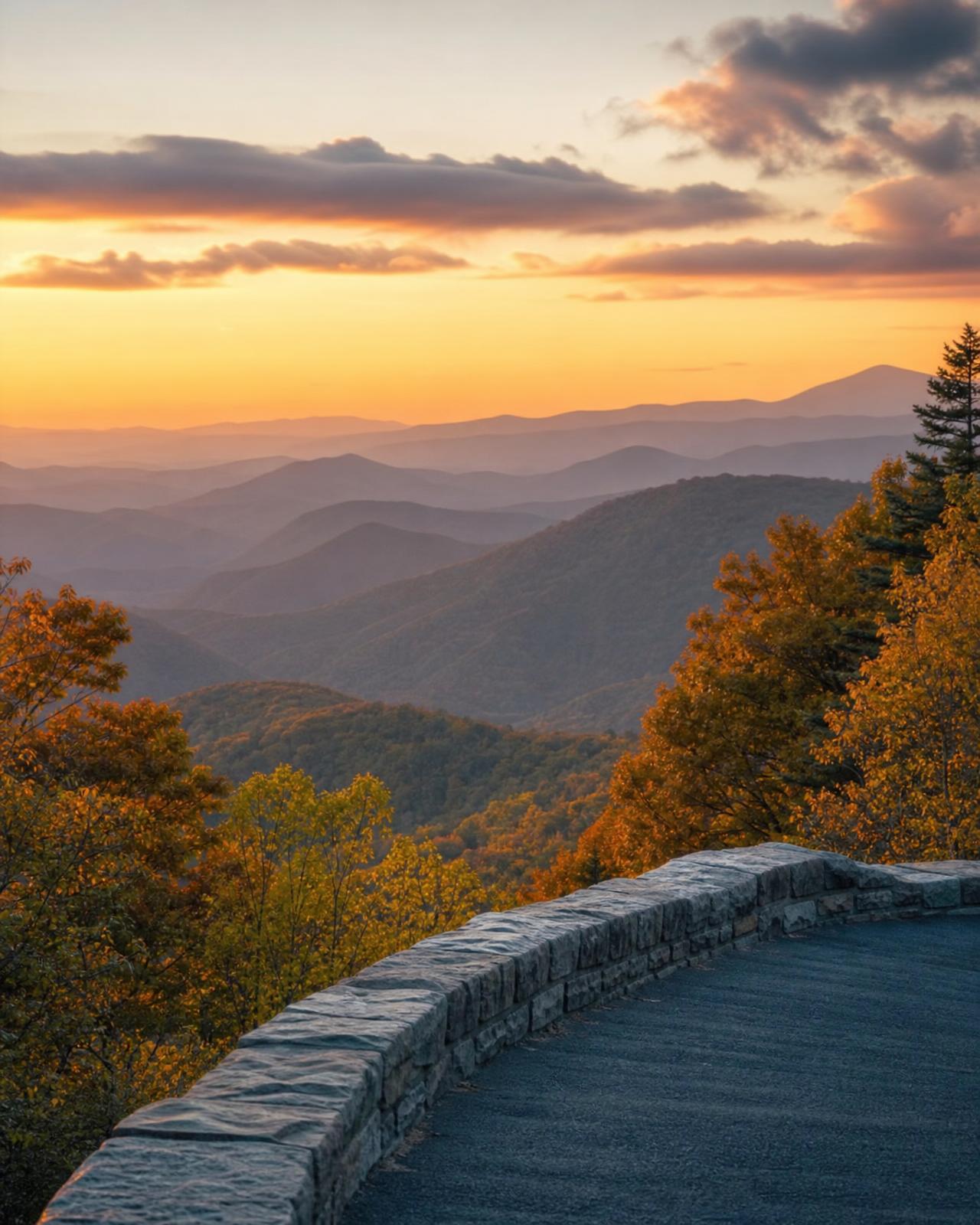 Blue Ridge Mountains at twilight